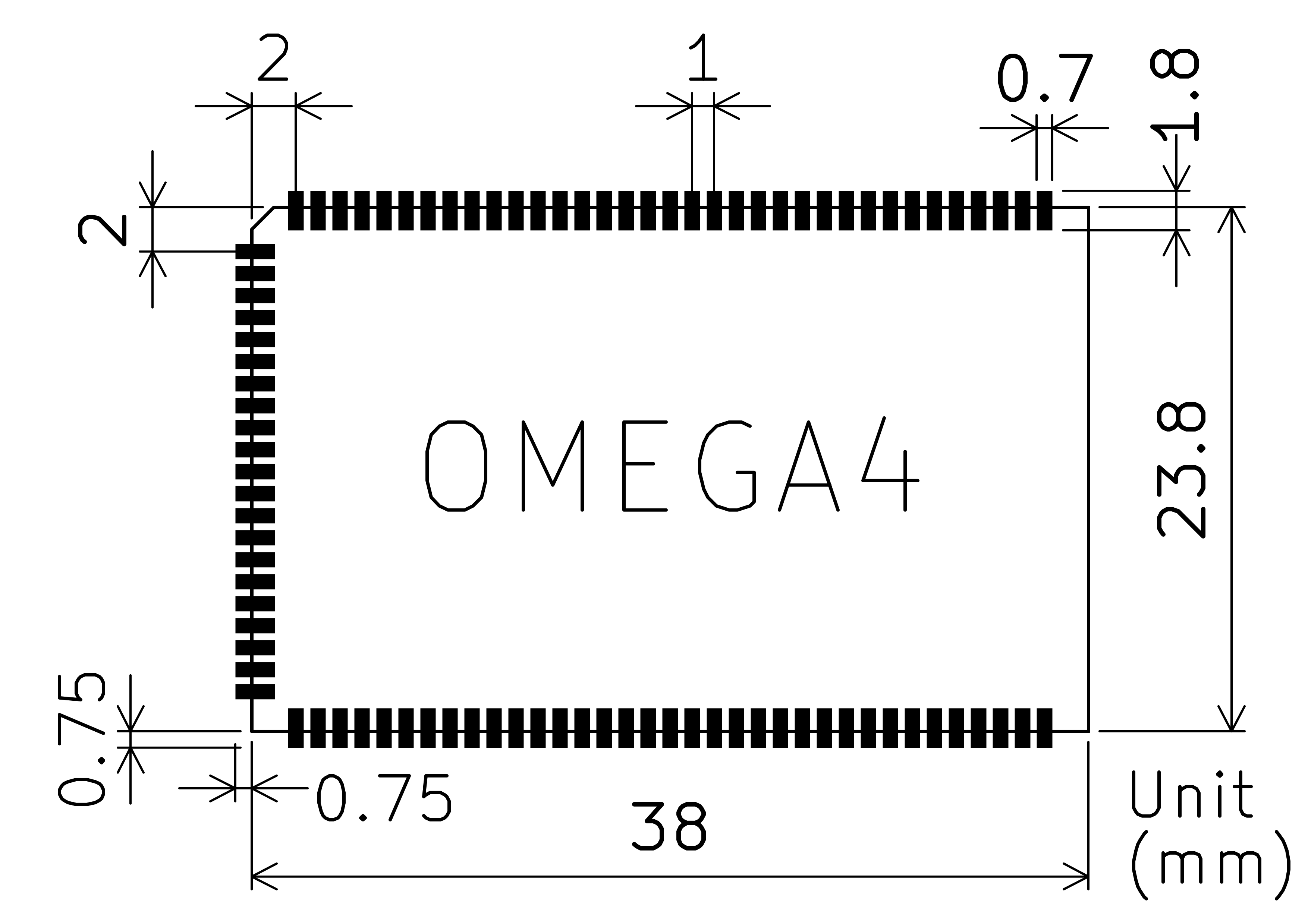 Omega4 package dimensions