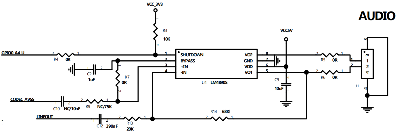 Audio line-out and mic pin reference