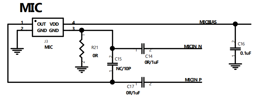 Audio line-out and mic pin reference detail