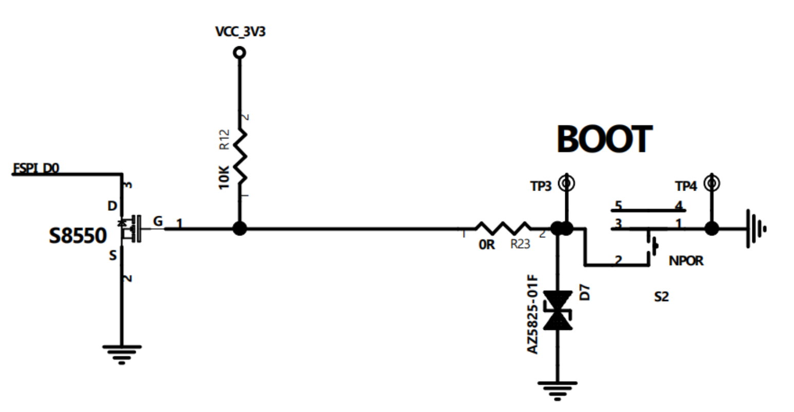 FSPI_D0 boot mode (MaskROM) circuit