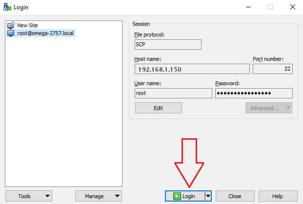 WinSCP New Connection