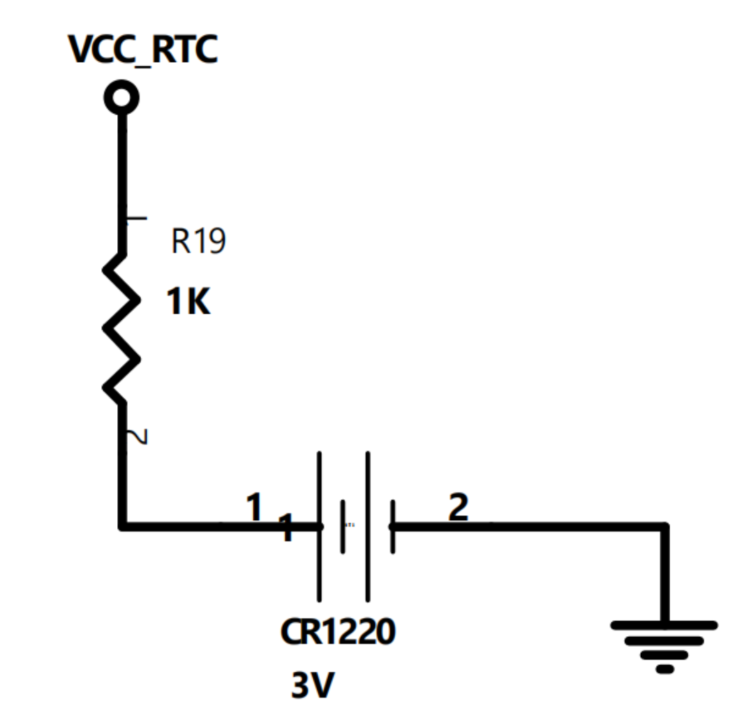 RTC power input resistor guidance detail