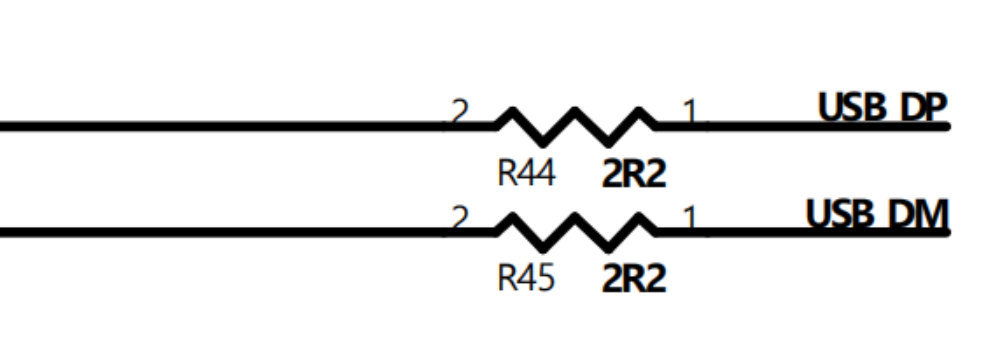 USB DP/DM series resistor placement